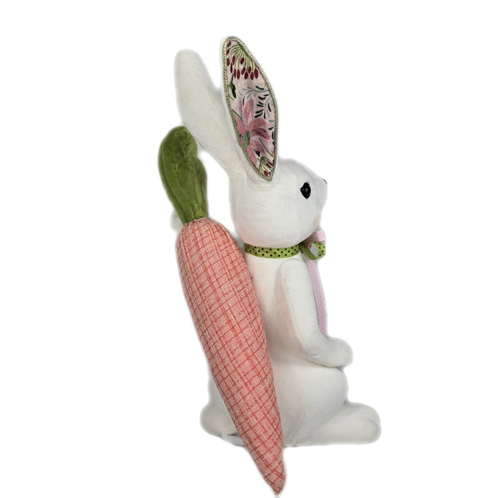 Bunny Rabbit Figurine with Large Carrot 21"