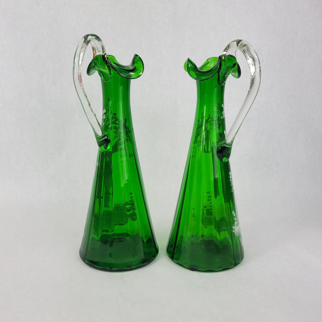 Antique Mary Gregory Glass Cruet Decanter Set
