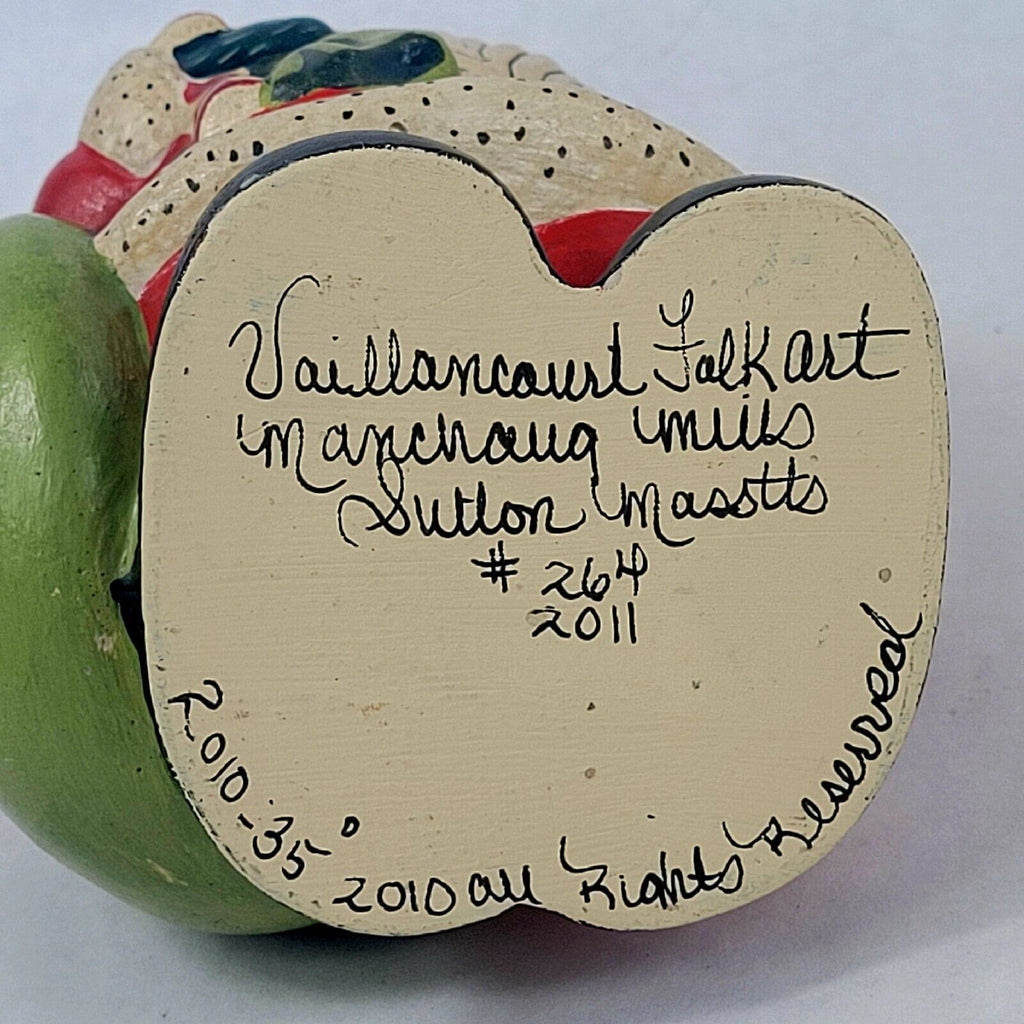 Vaillancourt Folk Art Santa with Toy Bag and Teddy Bear