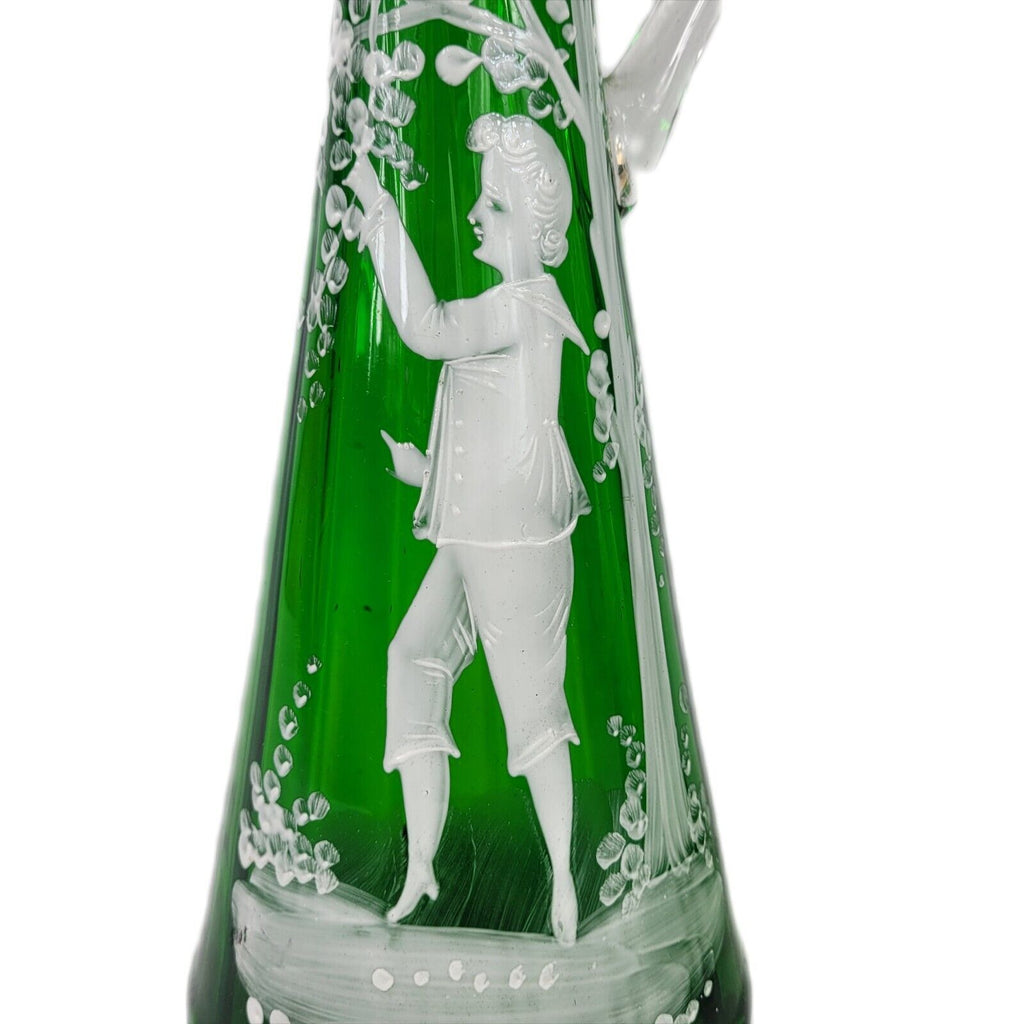 Antique Mary Gregory Glass Cruet Decanter Set