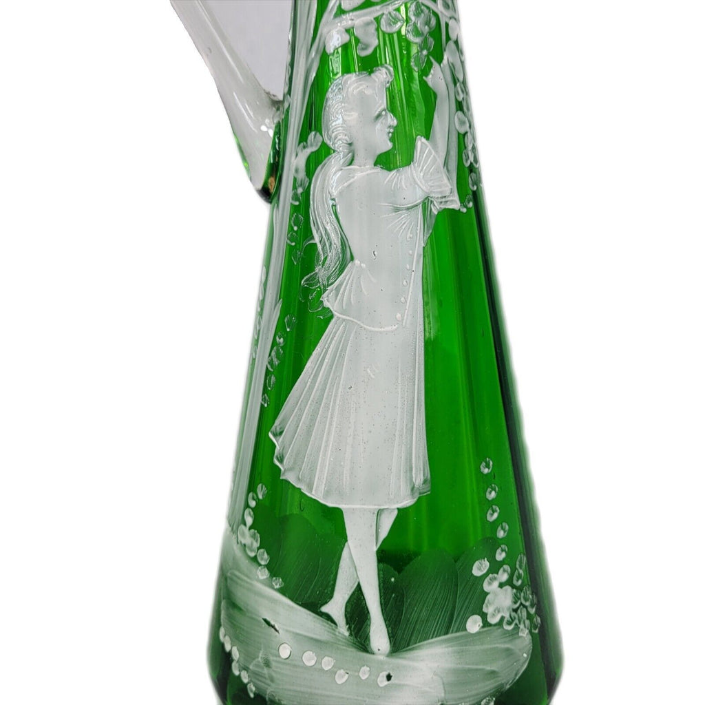 Antique Mary Gregory Glass Cruet Decanter Set