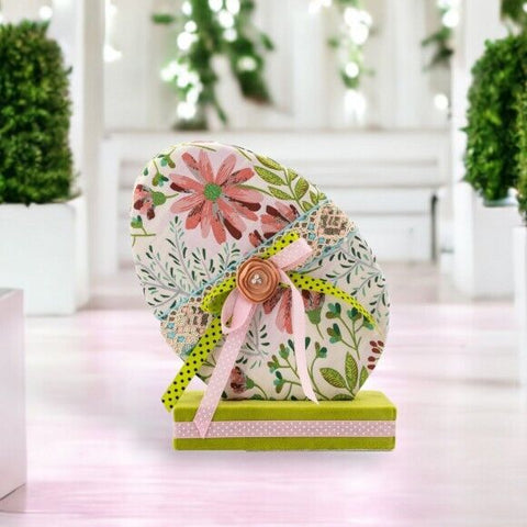 December Diamonds Floral Pattern Easter Egg Decoration