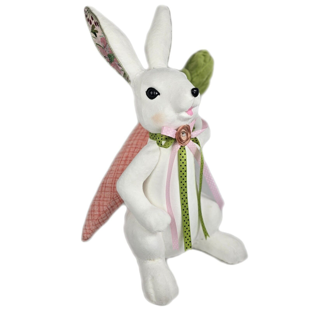 Bunny Rabbit Figurine with Large Carrot 21"