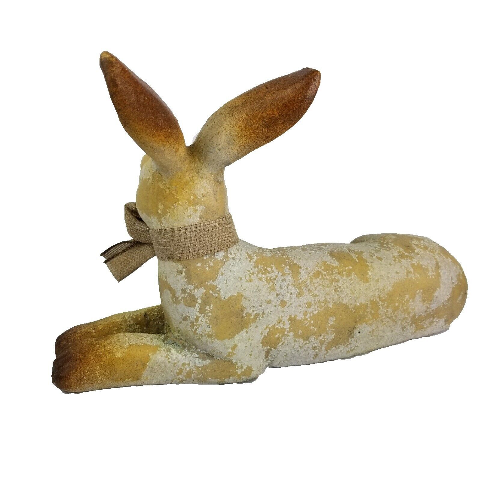 Rustic Resin Lying Garden Bunny Rabbit Figurine Statue - City Farmhouse ...