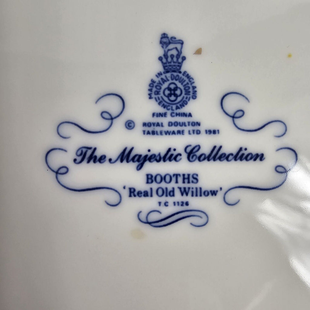 Royal Doulton Dinner Plate Real Old Willow Majestic Collection Set of 12 10.5"