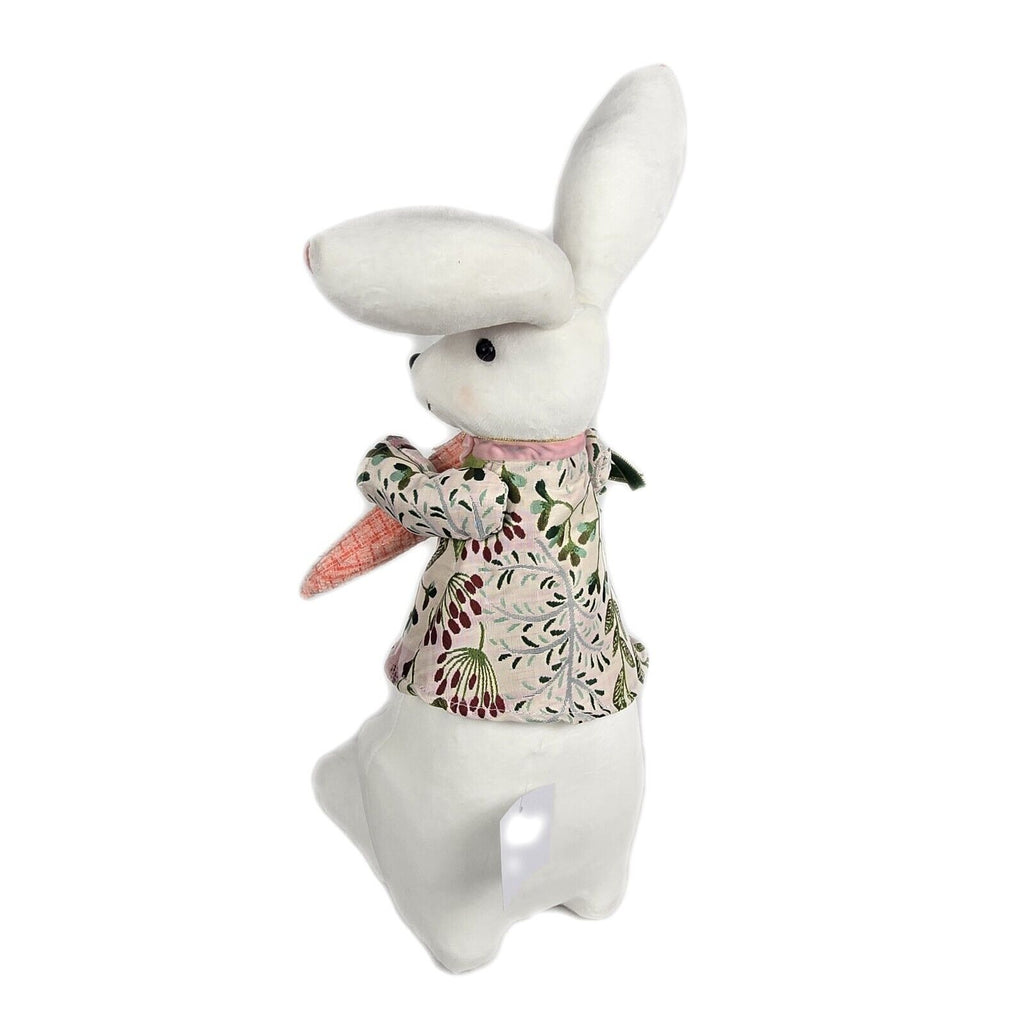 December Diamonds Bunny Rabbit with Jacket Figurine with Carrot 21"