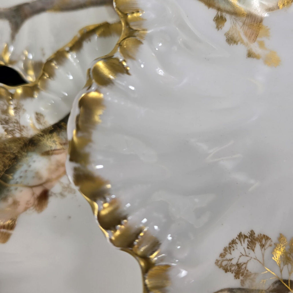 Antique Limoges China Fish Platter and Plates