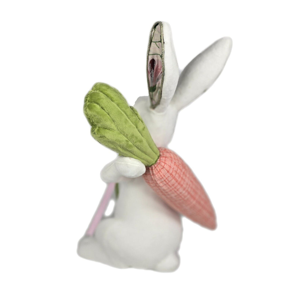 Bunny Rabbit Figurine with Large Carrot 21"