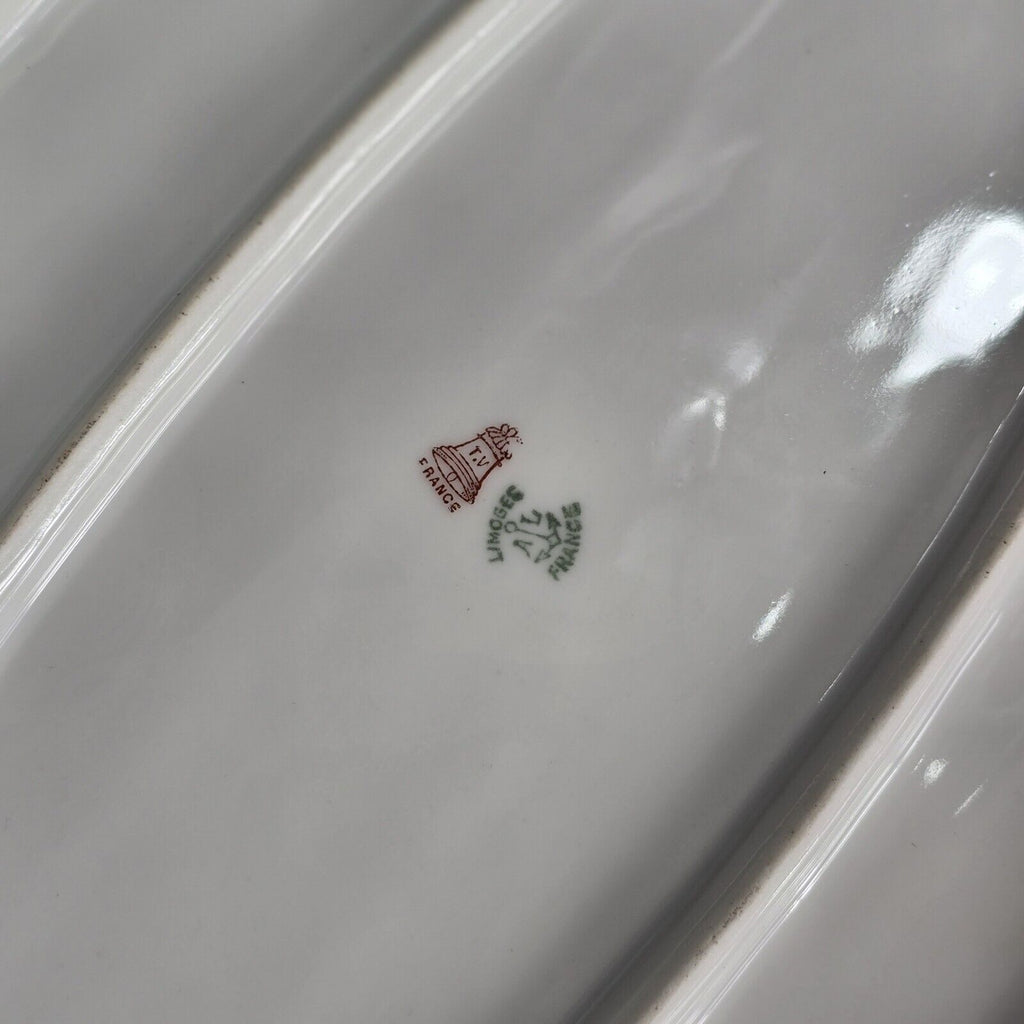 Antique Limoges China Fish Platter and Plates