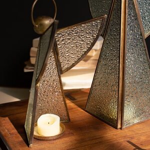 Antique Brass and Glass Christmas Angels