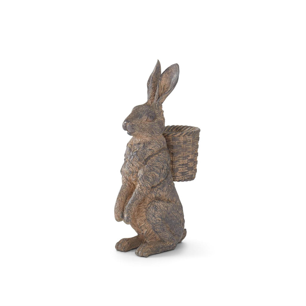 Resin Bunny Rabbit Set with Baskets