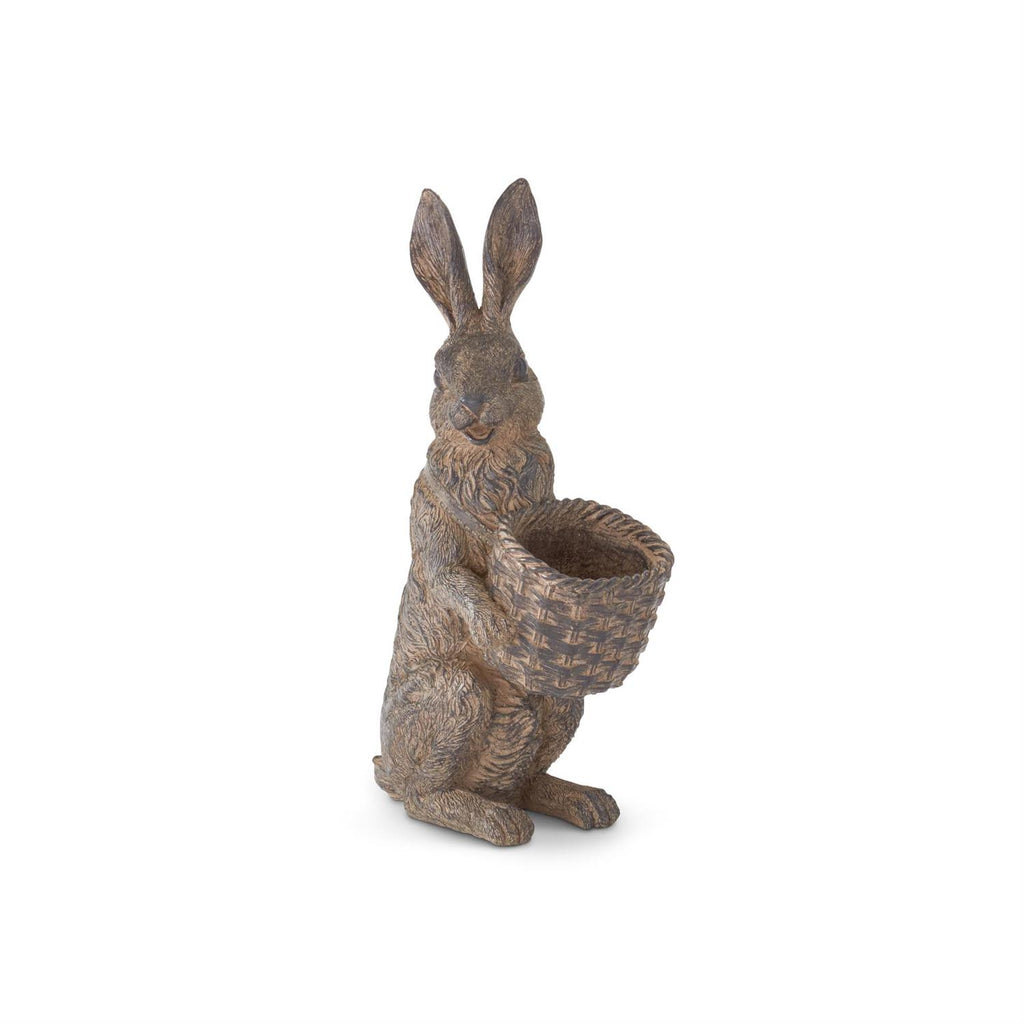 Resin Bunny Rabbit Set with Baskets