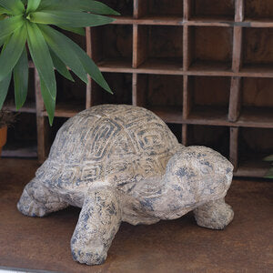 Faux Concrete Garden Turtle 17"