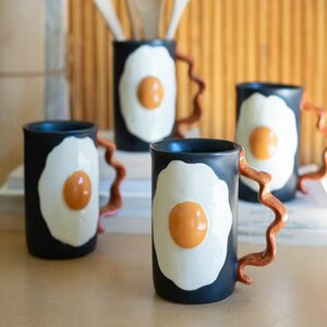 Ceramic Bacon and Eggs Mug