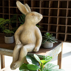 Faux Concrete Rabbit Shelf Sitter