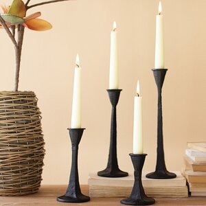 Cast Iron Taper Candle Holders Set of 4