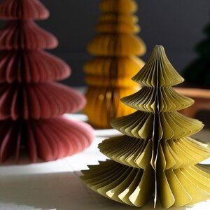 Jewel Tone Paper Christmas Trees Set of 6