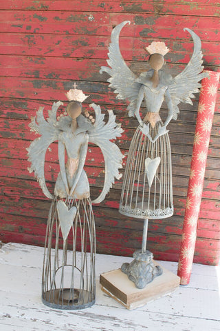 Metal Christmas Angels Set