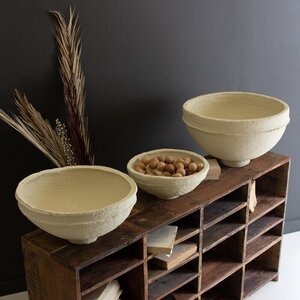 Set of 3 Paper Mache Bowls  22"