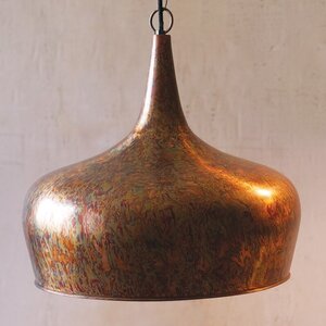 Tear Drop Pendant Lamp with Antique Rust Finish