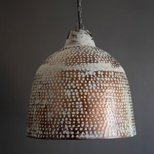 Rustic White Metal Pendant Ceiling Light
