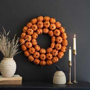 Faux Pumpkin Wreath