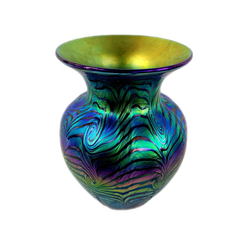 Lundberg Studios Art Glass King Tut Vase