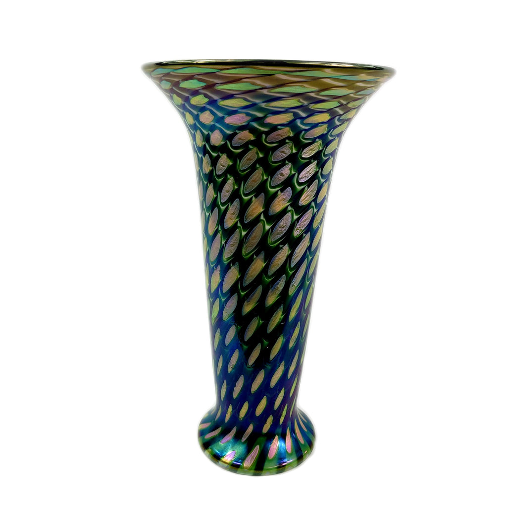 Lundberg Studios Cheetah Art Glass Vase