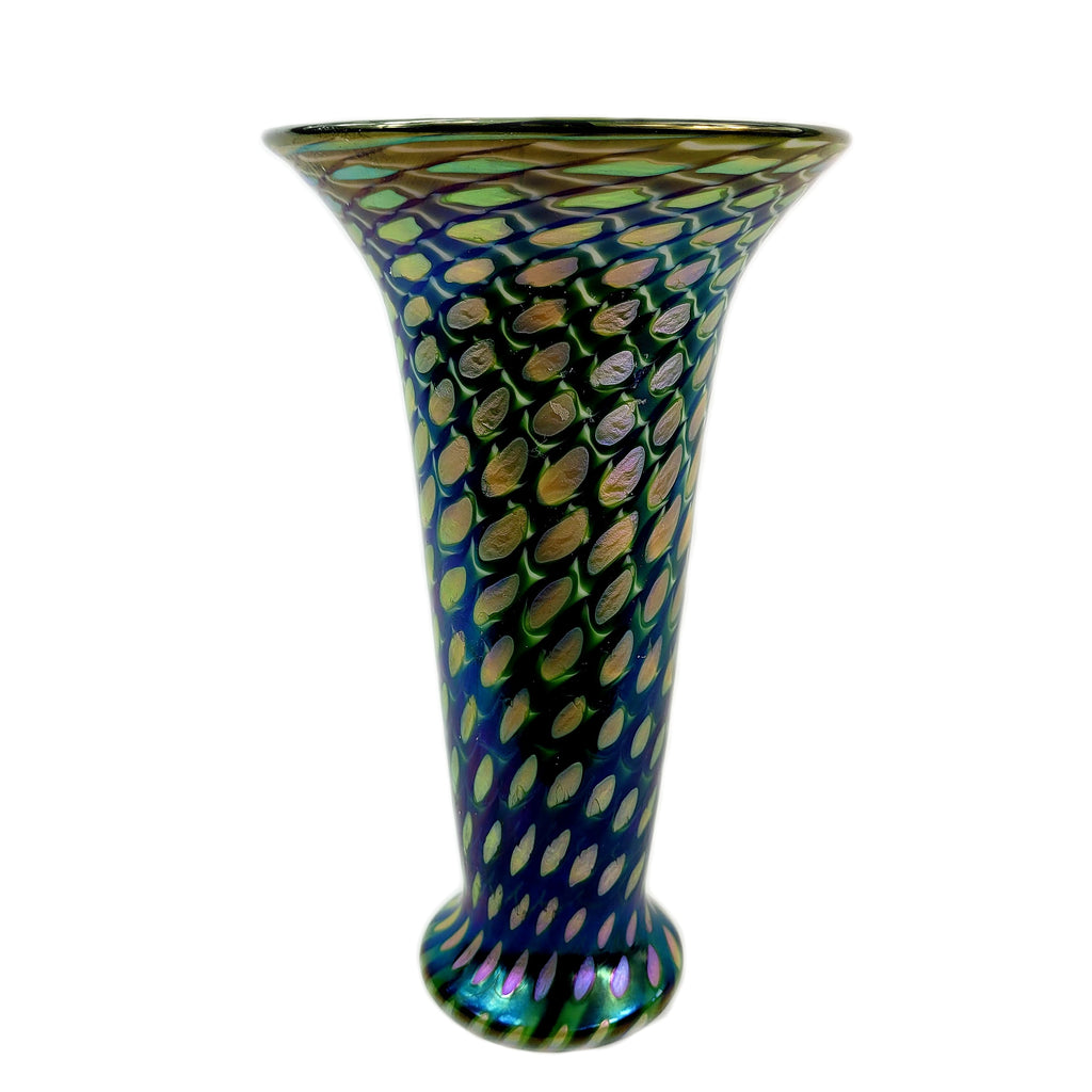 Lundberg Studios Cheetah Art Glass Vase