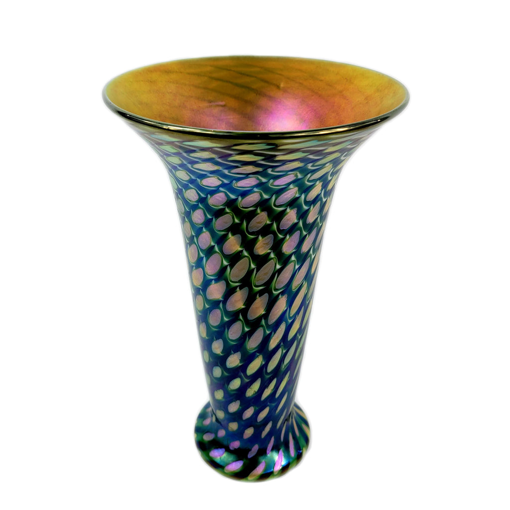 Lundberg Studios Cheetah Art Glass Vase