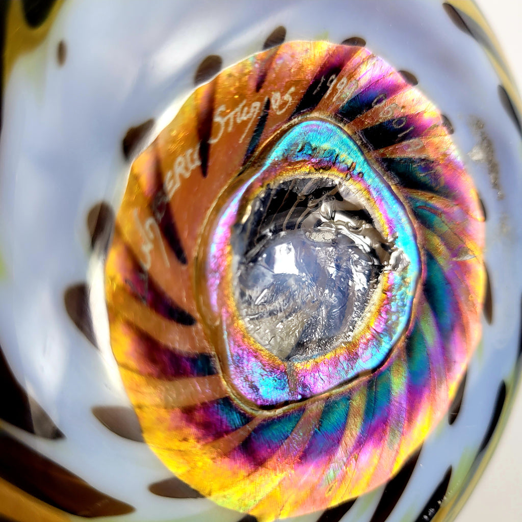 Lundberg Studios Gold Iridescent Cheetah Vase