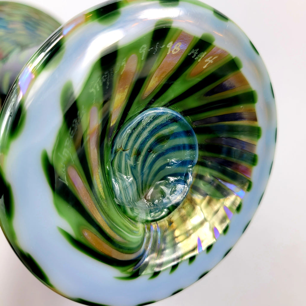 Lundberg Studios Cheetah Art Glass Vase