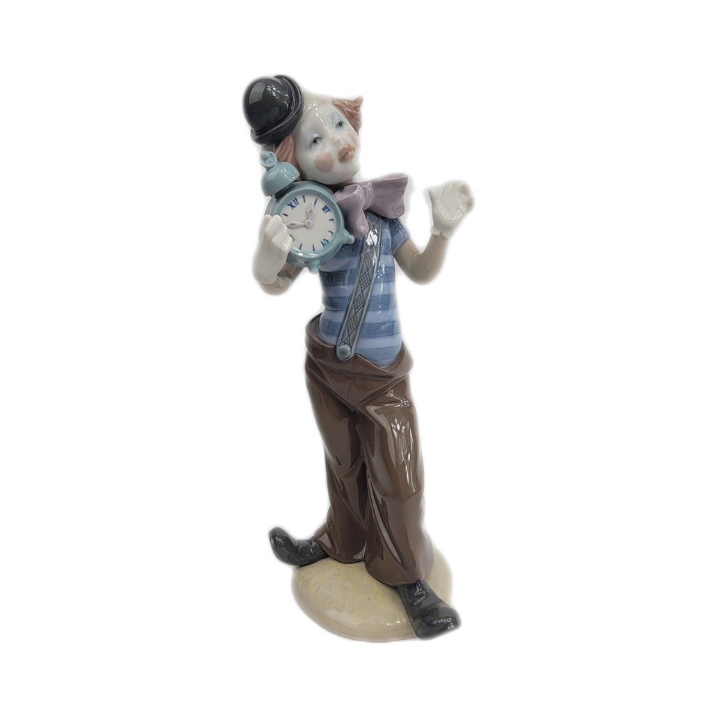 Lladro Clown with Alarm Clock Figurine