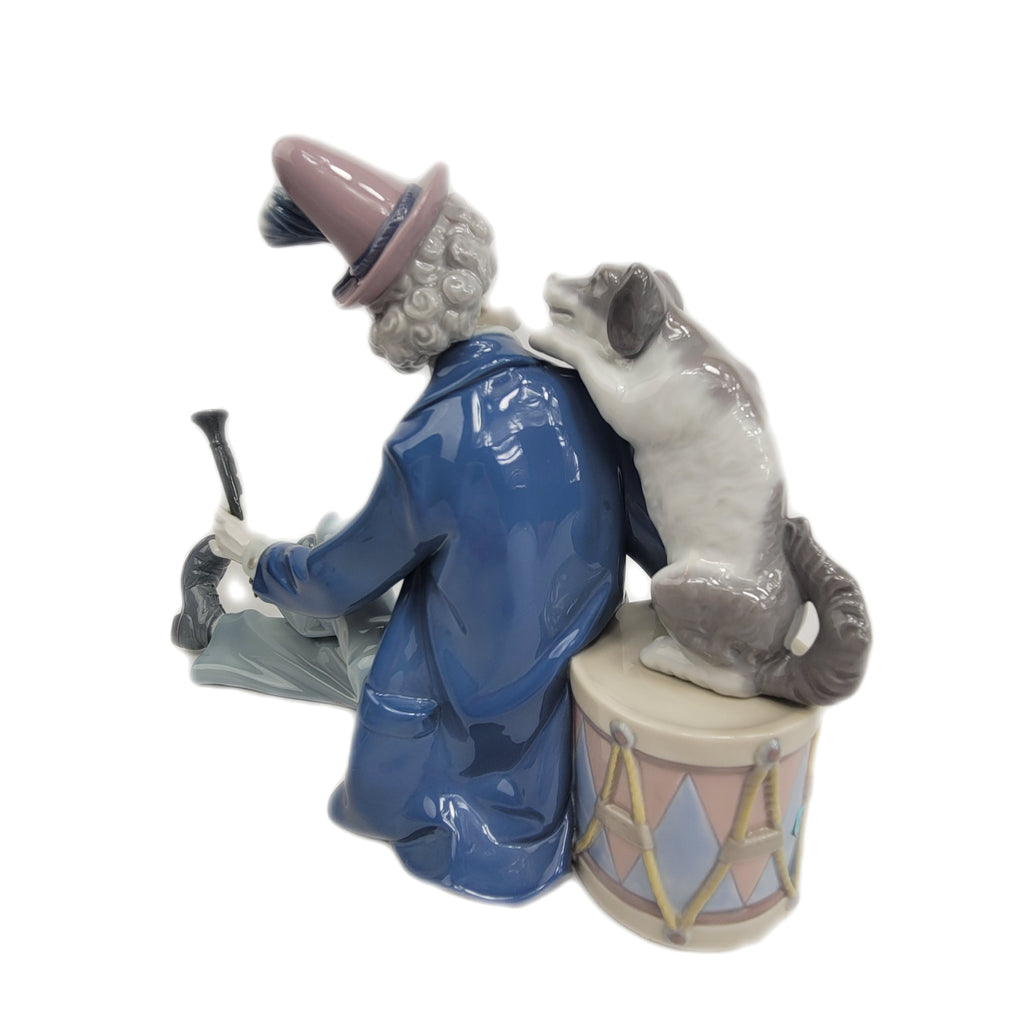 Lladro Musical Partners Clown with Dog