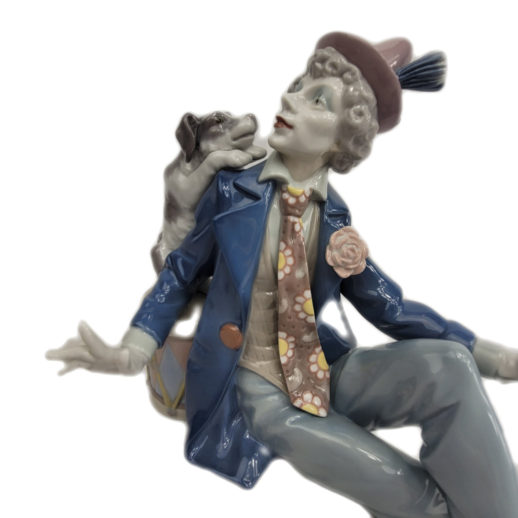 Lladro Musical Partners Clown with Dog