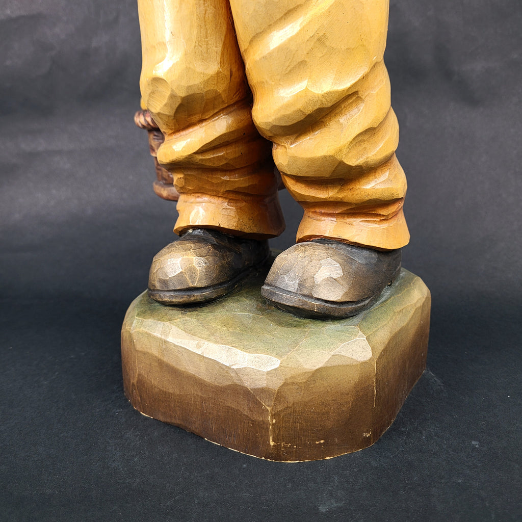 Anri Juan Ferrandiz Monument Vintage Wood Figurine Carving Friendship 23" Italy