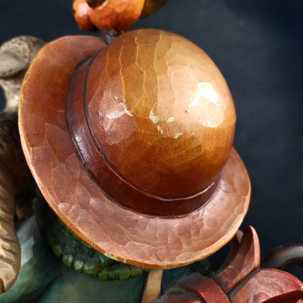 Anri Juan Ferrandiz Monument Vintage Wood Figurine Carving Friendship 23" Italy