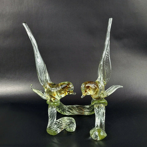 Murano Italian Art Glass Birds Figurine Sculpture