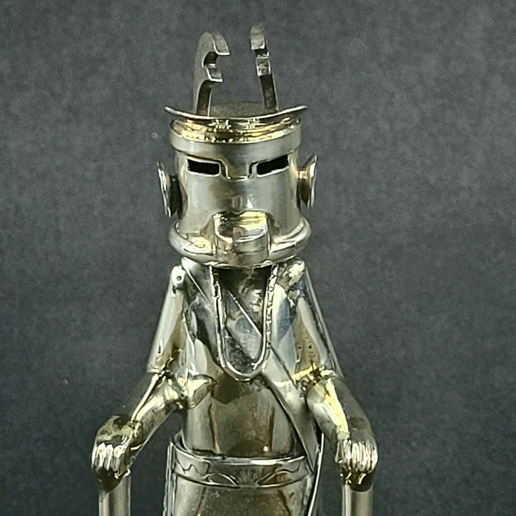 Jeffrey Castillo Sterling Silver Navajo Antelope Dancer Kachina 4.25"