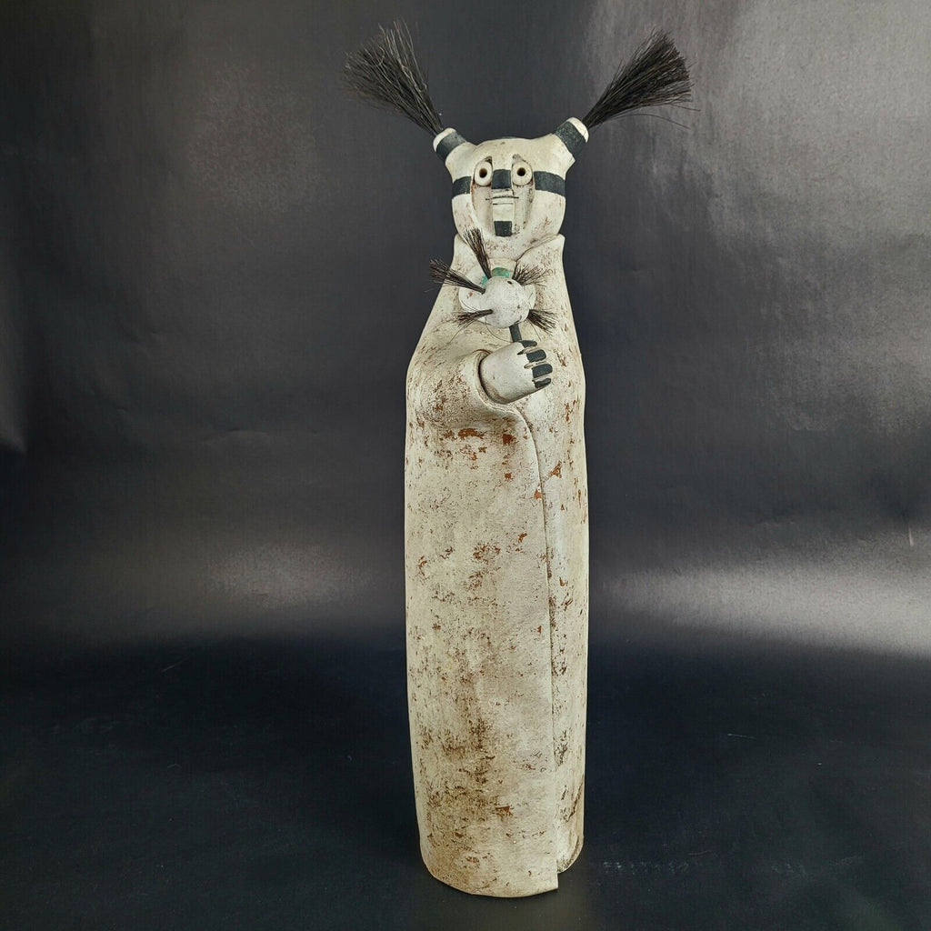 Lisa Lamonthe "Pueblo Blanket People" Pottery Sculpture