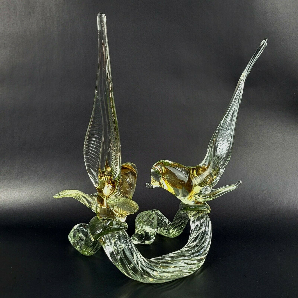 Murano Italian Art Glass Birds Figurine Sculpture