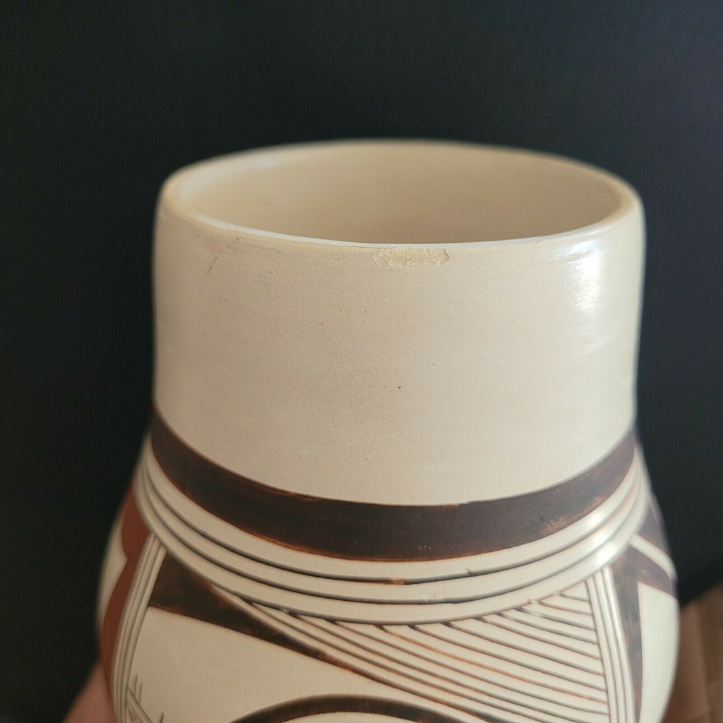 Frog Woman Loretta Navasie Hopi Tewa Polychrome Pottery Vase