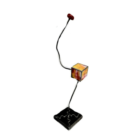 Mixed Media Metal Sculpture "Glass Box" Don Kenworthy