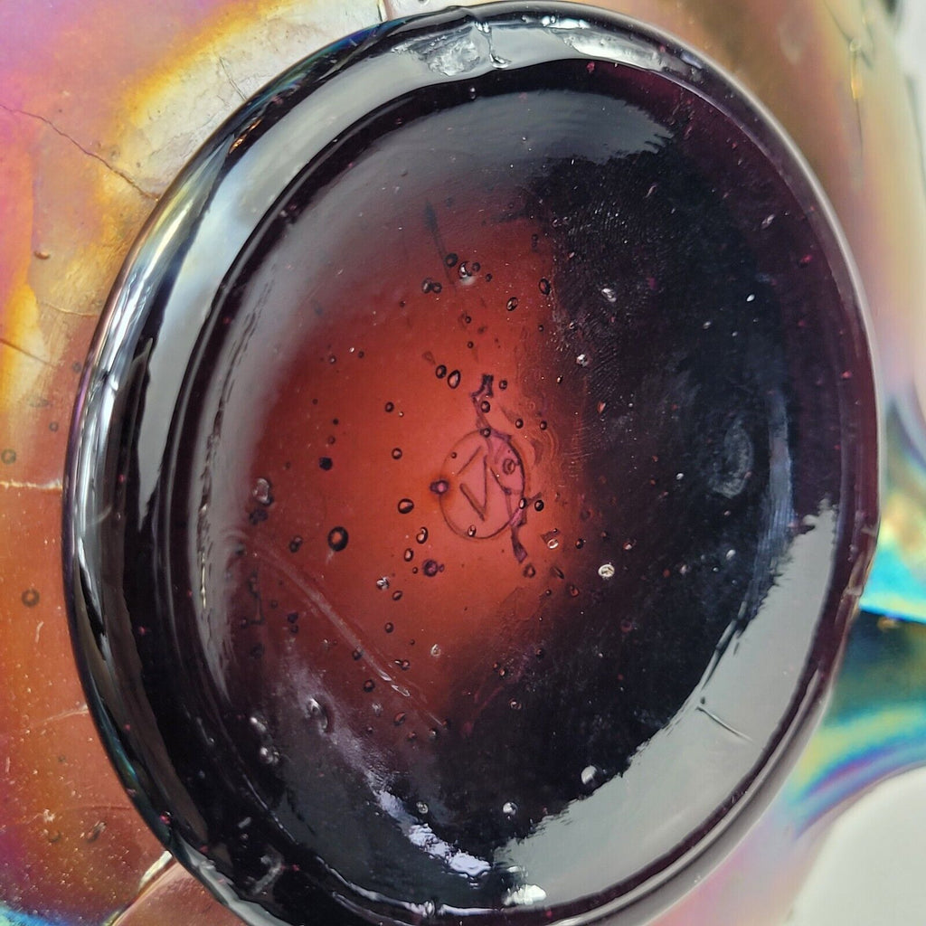 Antique Northwood Carnival Glass Grape and Cable Fruit Bowl