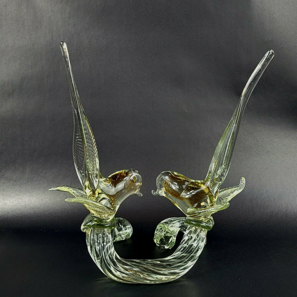 Murano Italian Art Glass Birds Figurine Sculpture