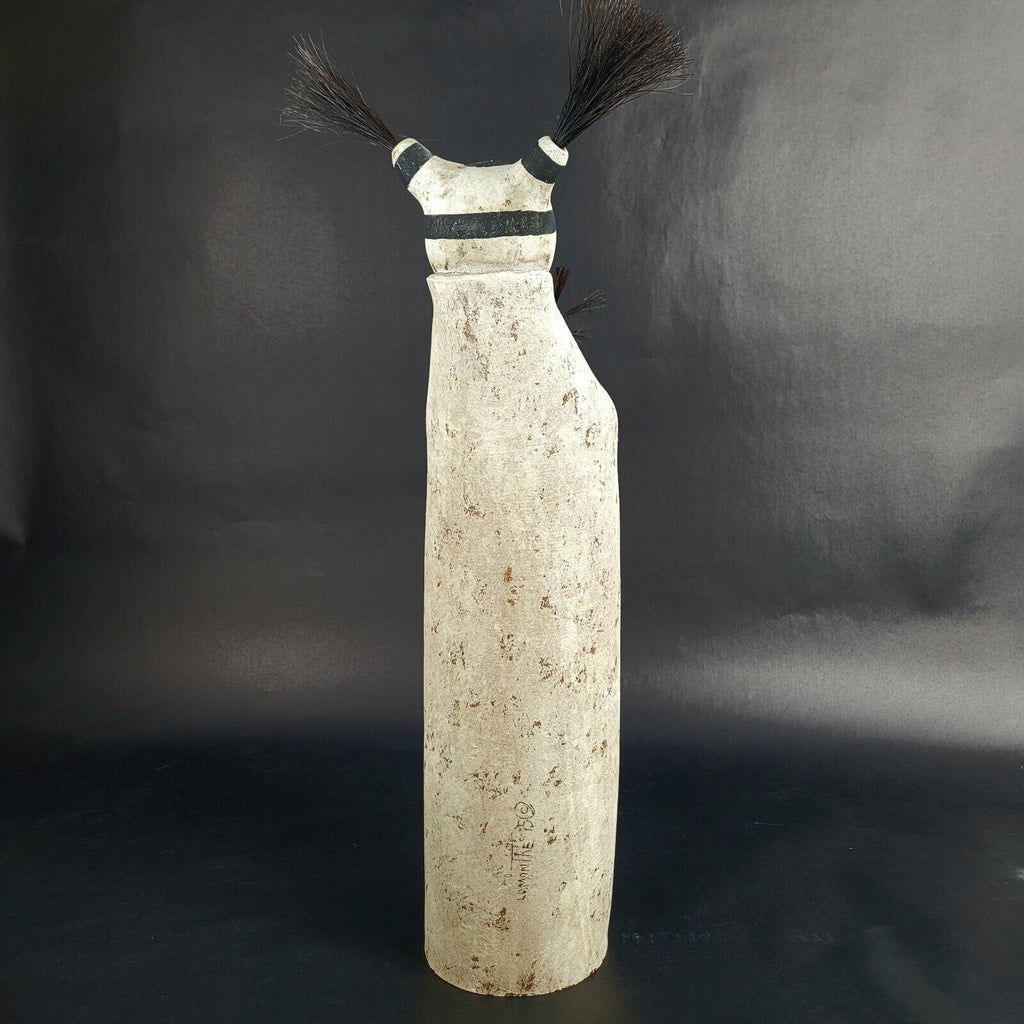 Lisa Lamonthe "Pueblo Blanket People" Pottery Sculpture