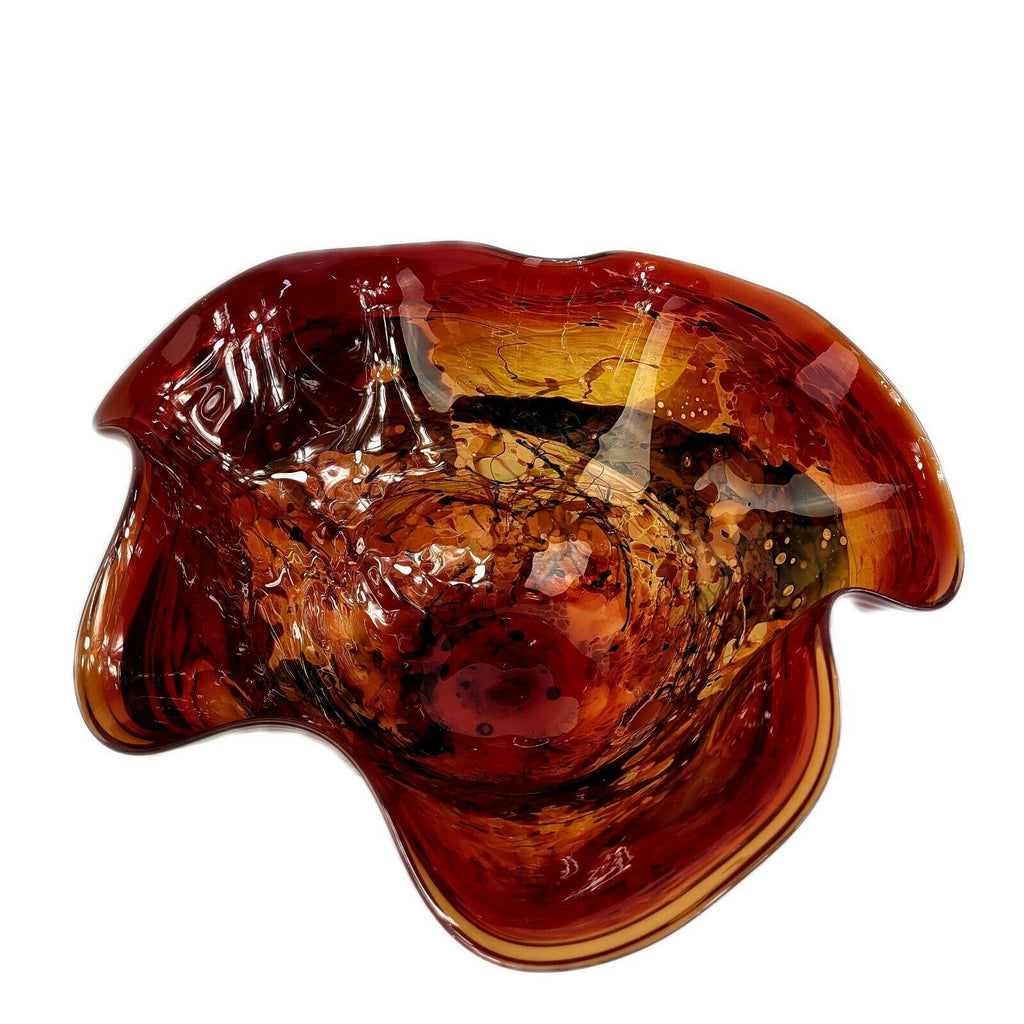 John Gerletti Handblown Art Glass Centerpiece Vase