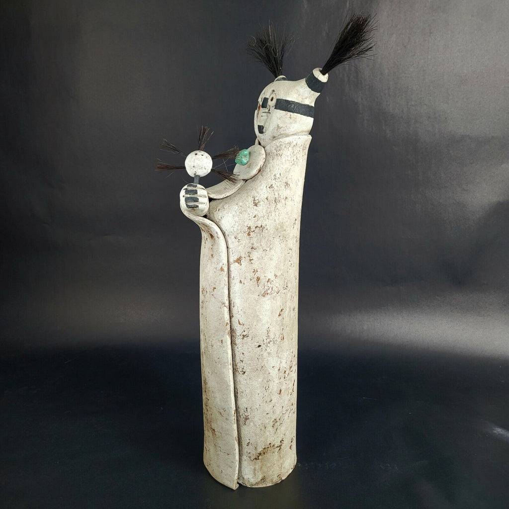 Lisa Lamonthe "Pueblo Blanket People" Pottery Sculpture