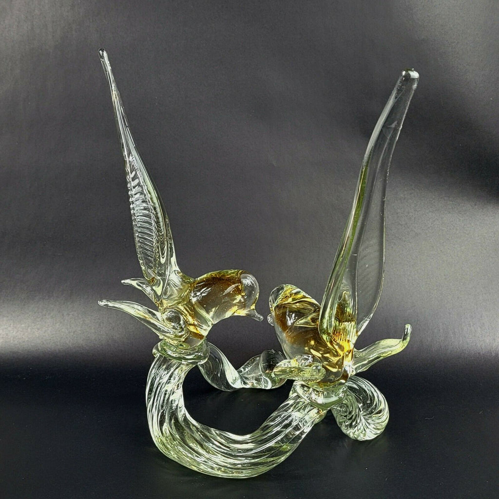 Murano Italian Art Glass Birds Figurine Sculpture