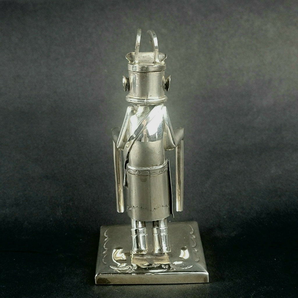 Jeffrey Castillo Sterling Silver Navajo Antelope Dancer Kachina 4.25"